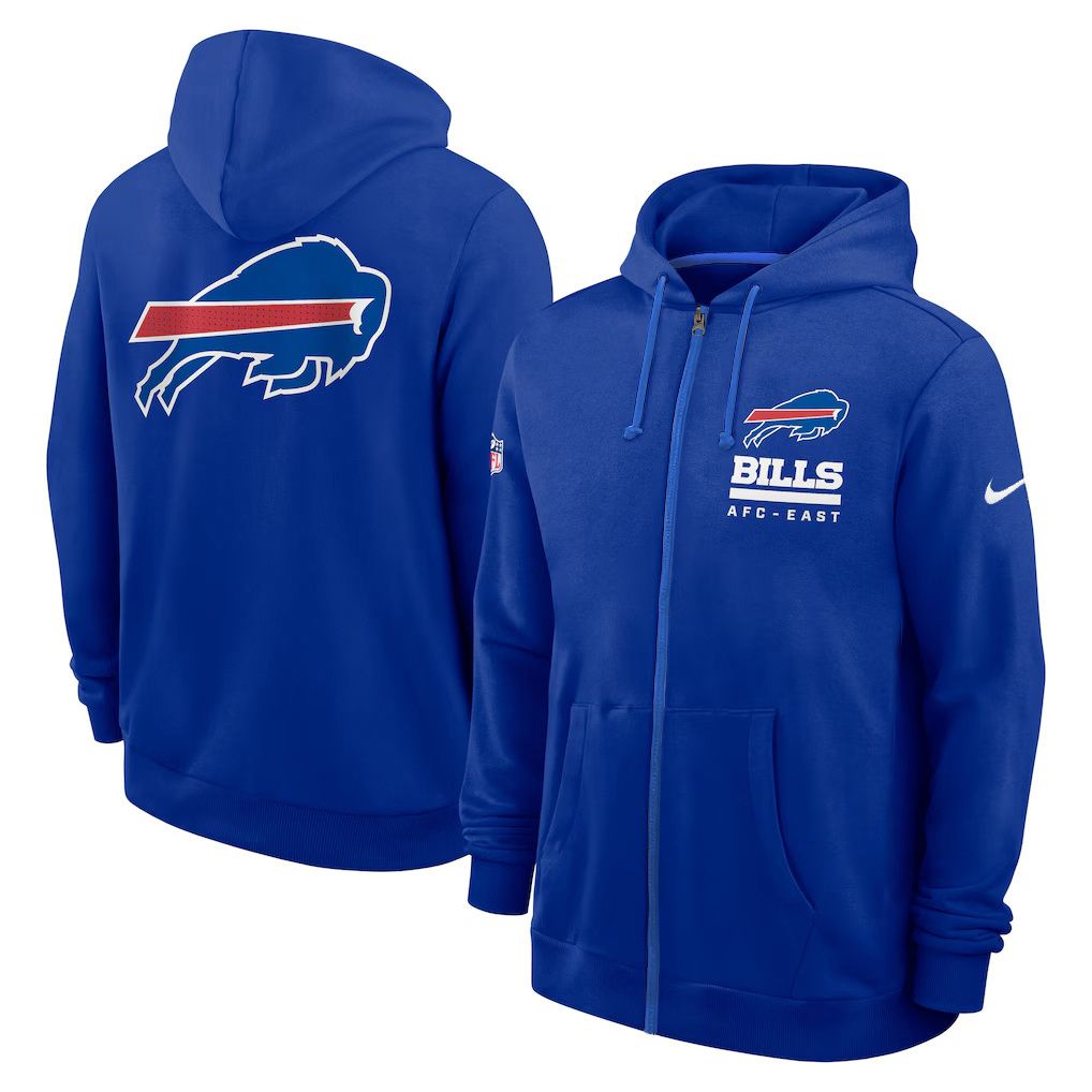Men 2026 NFL Buffalo Bills zip-up hoodie Blue 01->buffalo bills->NFL Jersey
